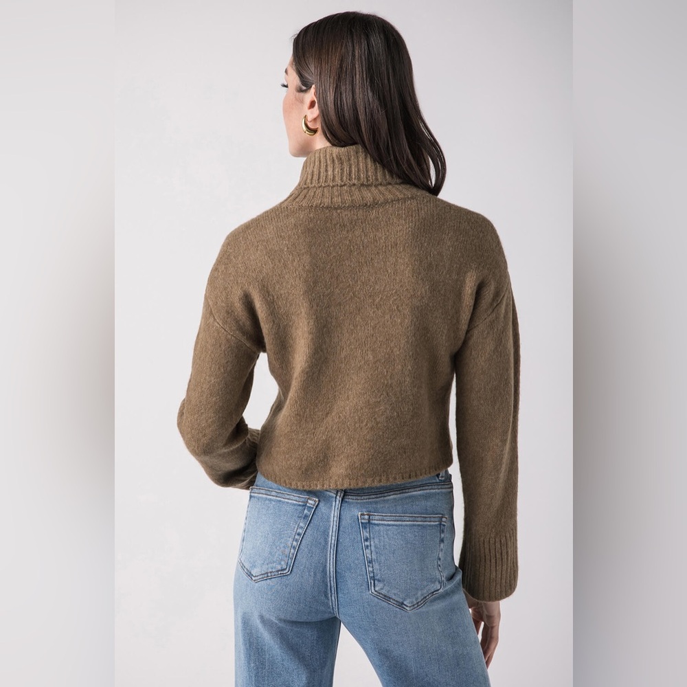 Z Supply Ursa Turtleneck Cropped Sweater Top l Color: Martini l Size: Medium NWT - Picture 5 of 13